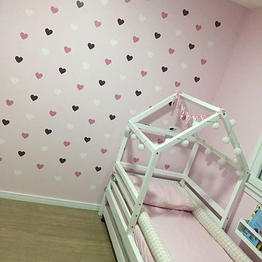 Foreign trade new creative pattern heart-shaped wall stickers ins children's room kindergarten decoration pvc self-adhesive paper graffiti