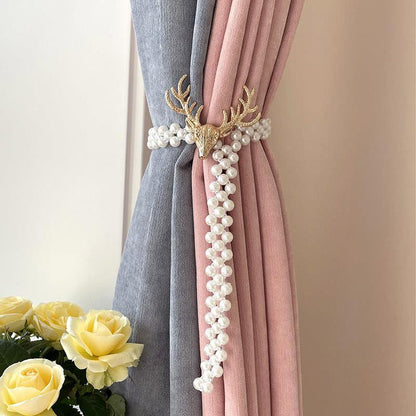 The new curtain bandage curtain hook ring is not a pair of colorless curtain buckle creative pearl bandage curtain rope