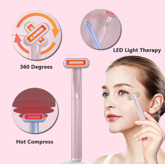 Red Light Therapy Wand in use