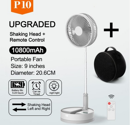 Portable Foldable Fan White